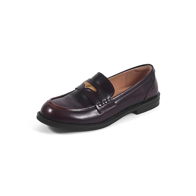 Damen Mokassins Elegante Schuhe Glänzend mit Zierschnalle