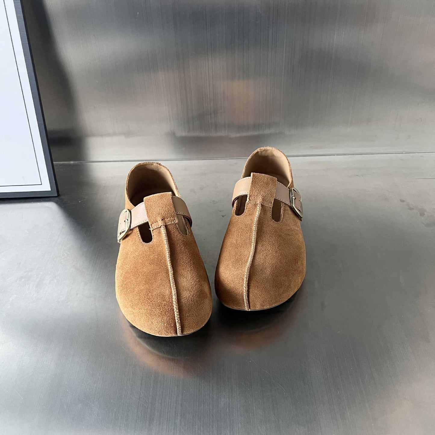 Damen Clogs Bequem Wildleder Ergonomisch Verstellbar