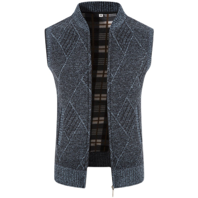 Strickweste Herren Modern mit Rautenmuster