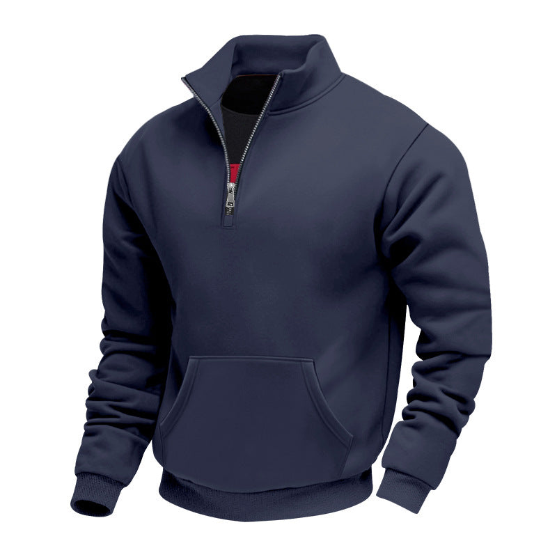 Herren Fleece Pullover Halbzipp Modern Warm