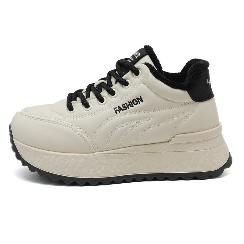 Damen Plateau Sneaker Warm Innenfutter Komfortschuhe