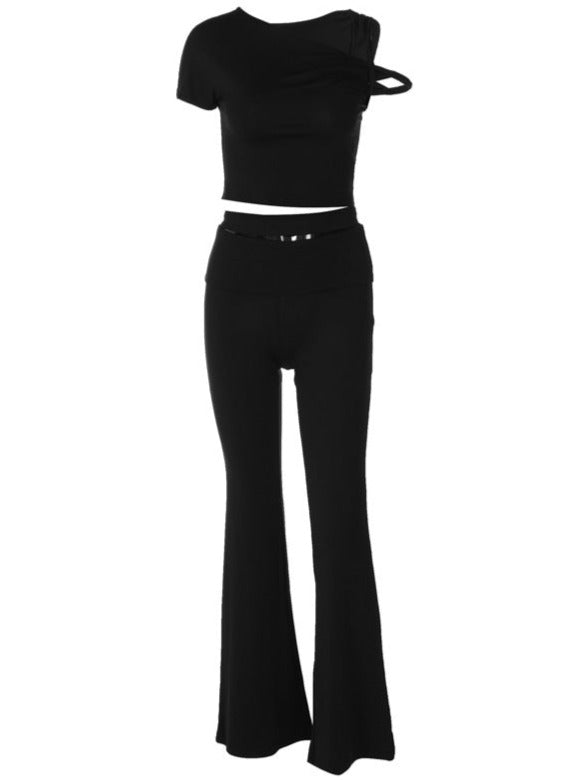 Asymmetrisches Set Damen Zweiteilig Modern