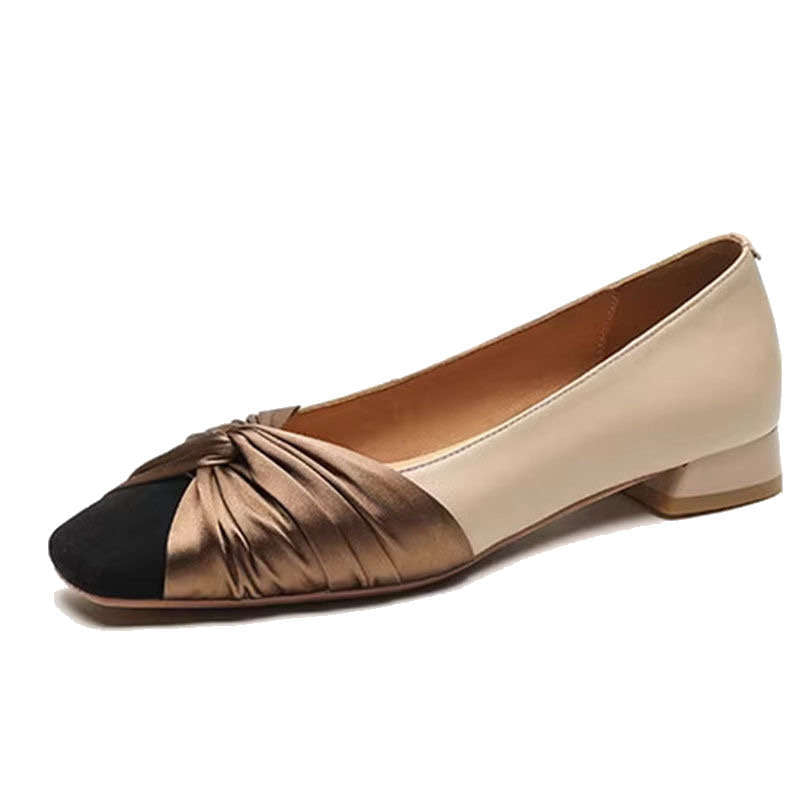 Damen Ballerinas Bequem Elegant mit Schleife