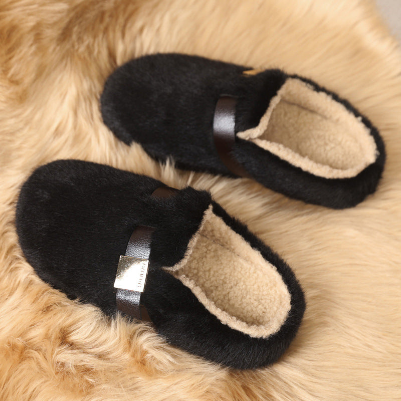 Damen Hausschuhe Flauschig Warm mit Modischem Design