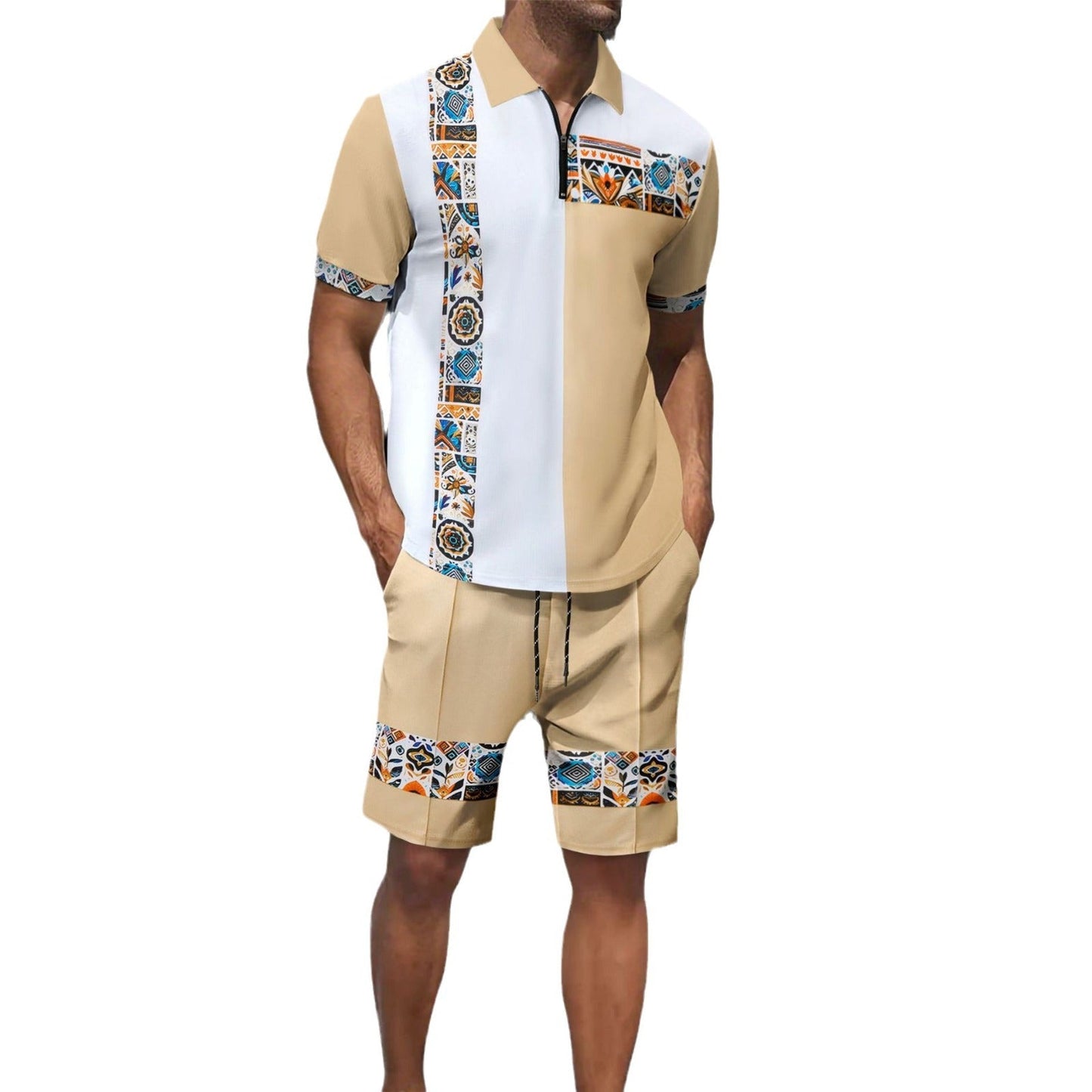 Herren Sportset Kurzarmshirt und Shorts atmungsaktiv