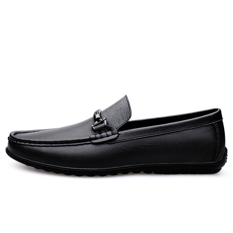 Damen Mokassins aus Leder mit Schnallenverschluss Elegante Schuhe