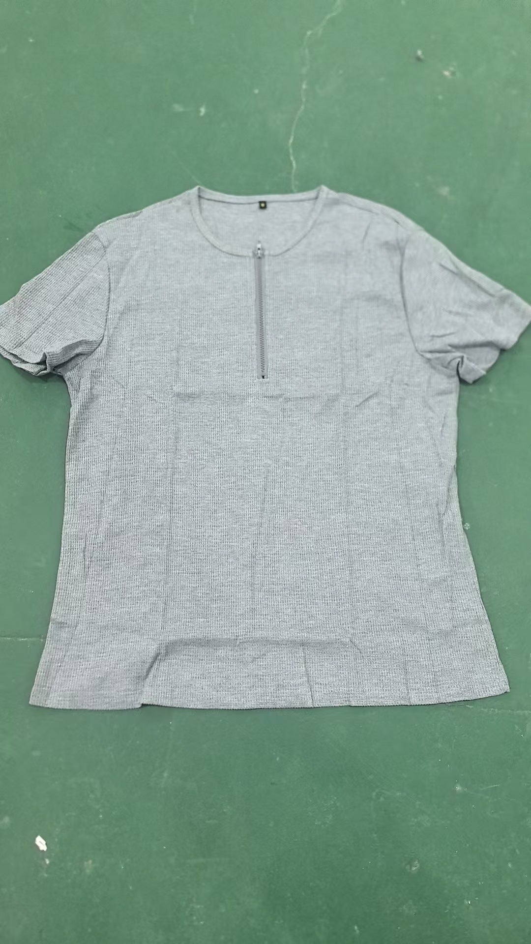 Herren Kurzarmshirt Strukturiert Halbzipp Modisch Berlin