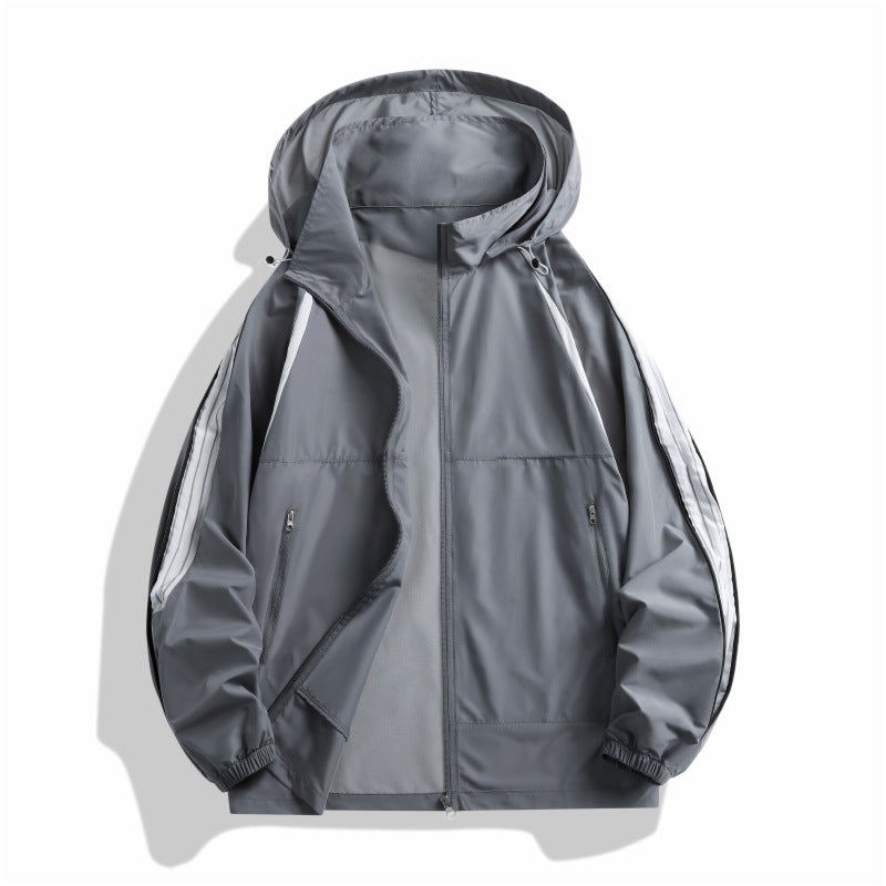 Herren Sportjacke Übergangsjacke Reißverschlusstaschen Funktionell