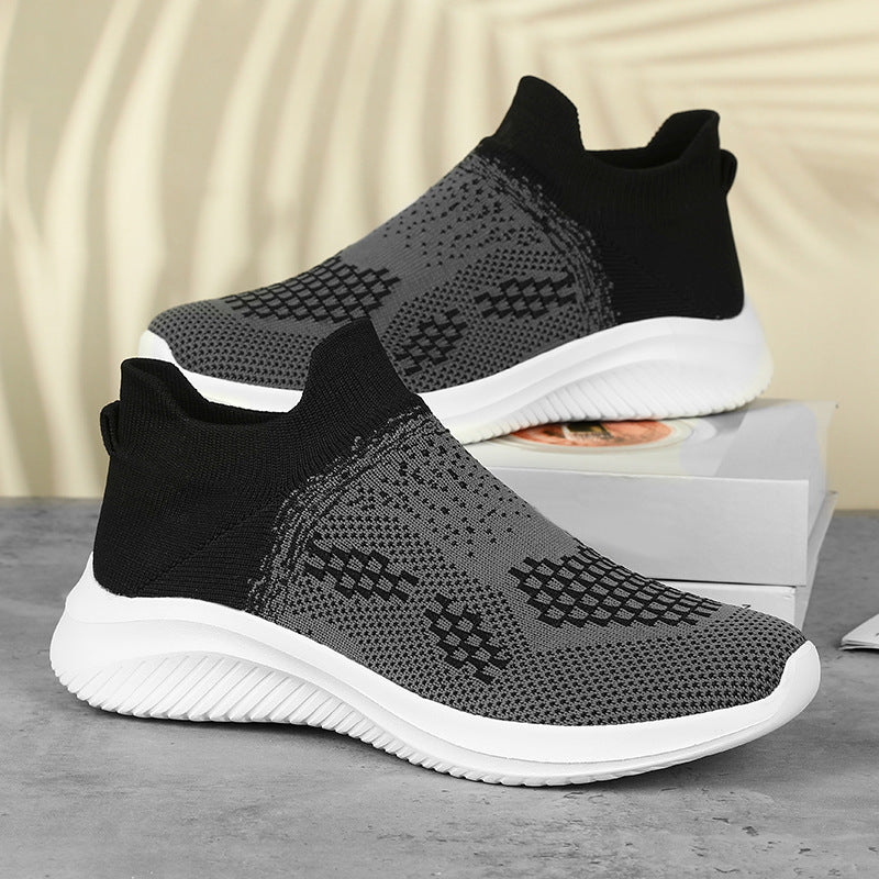 Damen Sneaker Knöchelhoch Atmungsaktiv Elastisch