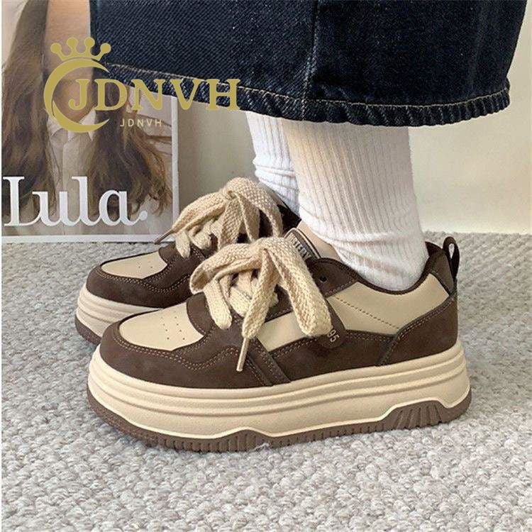 Damen Sneaker Plateau Schuhe Modisch Einzigartig Schnüren