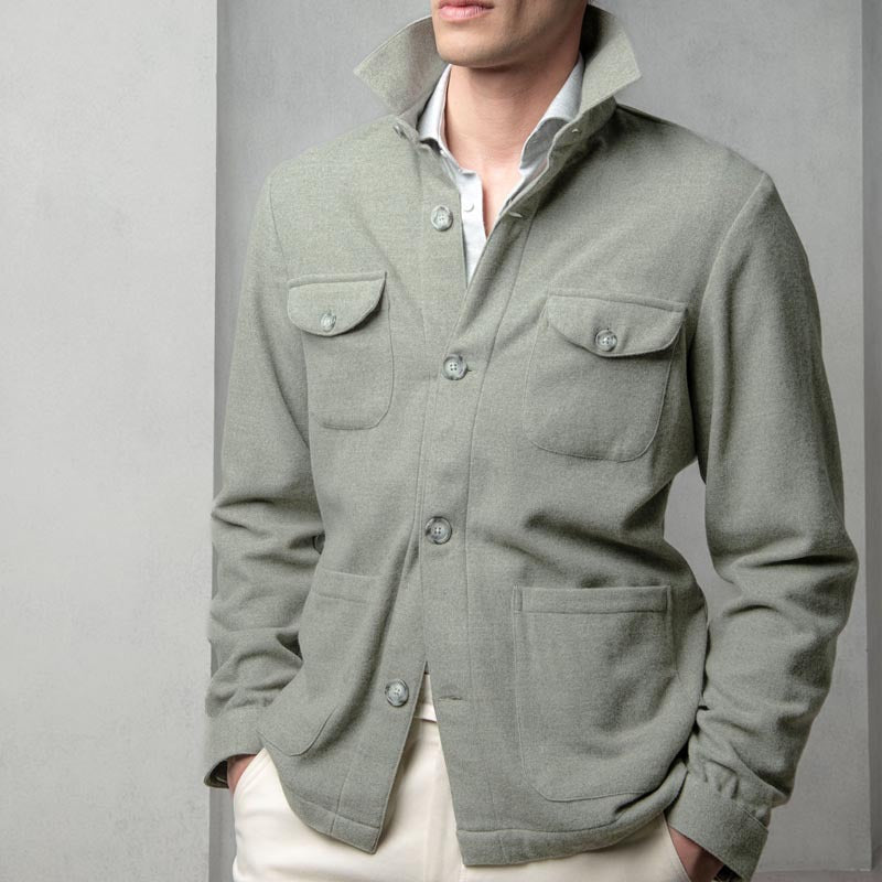Herren Strickjacke Lässig Mit Knöpfen Und Taschen