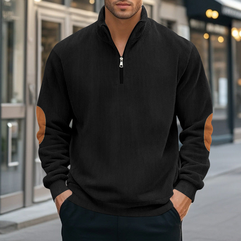 Herren Sweatjacke Reißverschluss Kapuze Sportlich