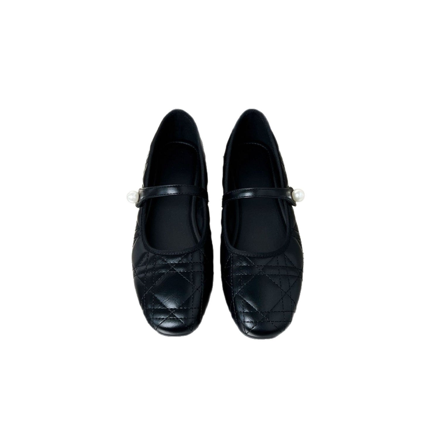 Damen Ballerinas Elegante Leder Schuhe Mit Riemen
