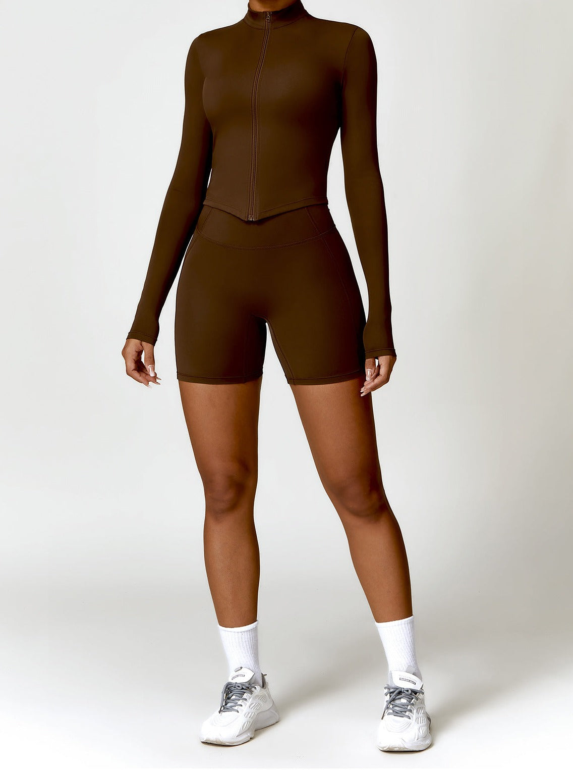 Hohe Taille Shorts Nahtlos Damen Sport