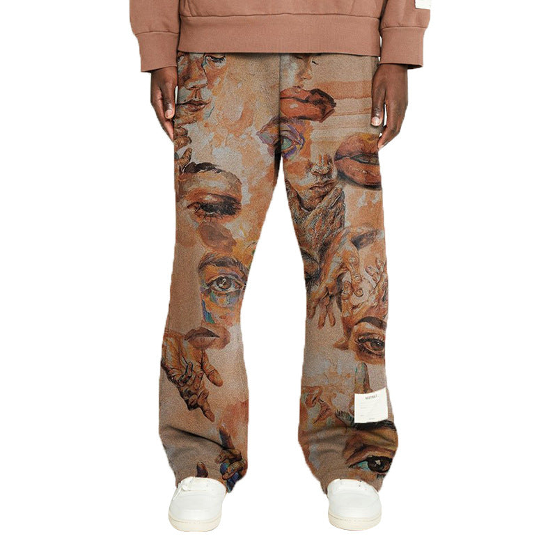 Herren Haremshose mit stylishem Kunstprint Berlin Style