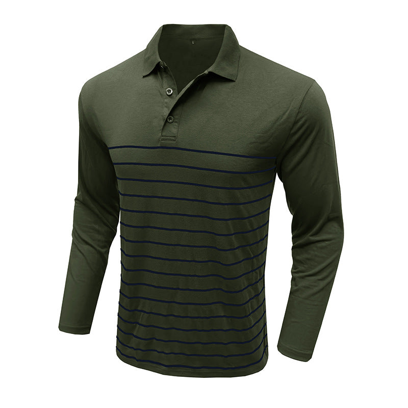 Herren Poloshirt Langarm Elegant Modern