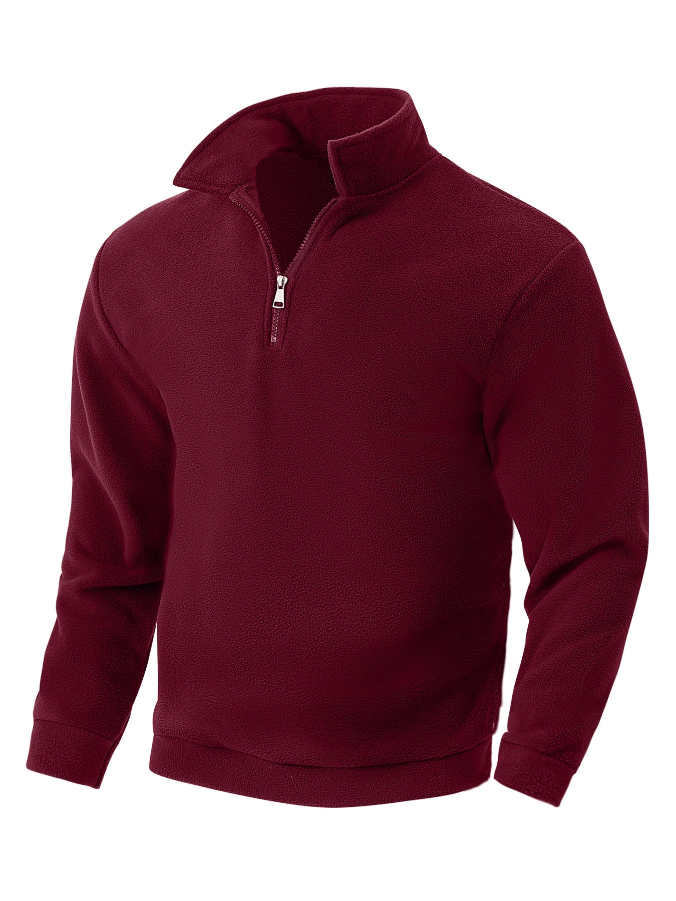Herren Fleece Pullover Halbzipper Hoher Kragen Warm