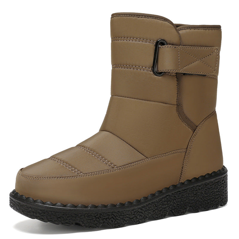 Damen Winterstiefel Isoliert Warm mit Klettverschluss