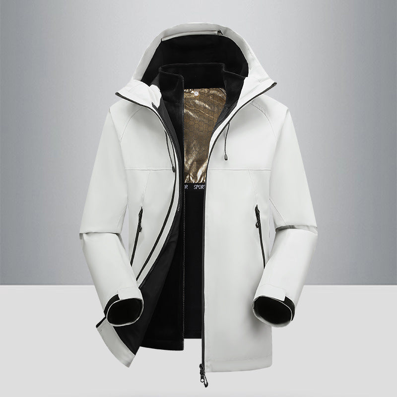 Herren Outdoor Jacke Winddicht Wasserabweisend Funktionstasche
