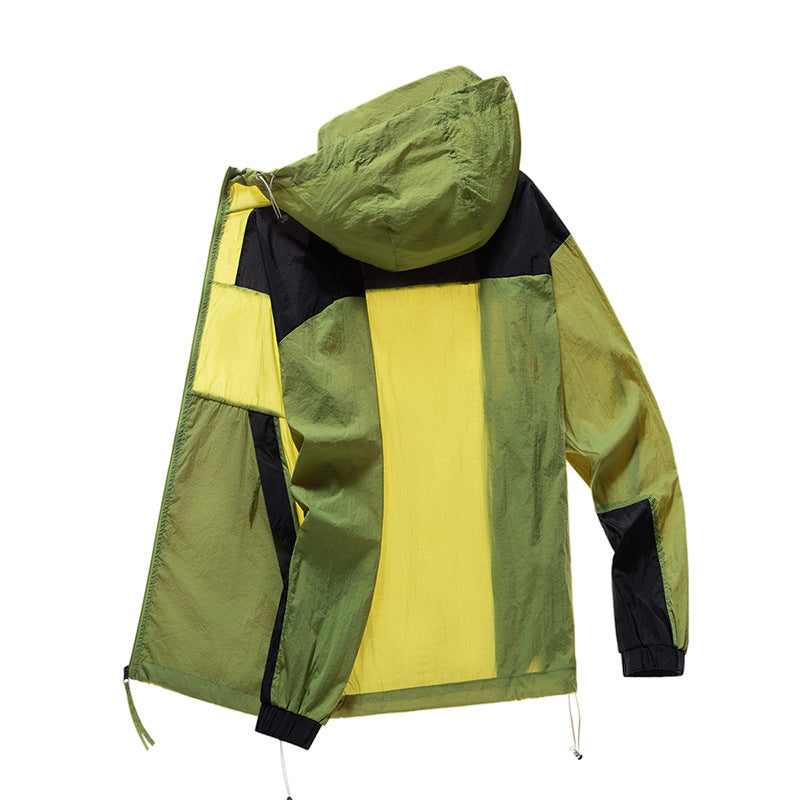 Herren Funktionsjacke Winddicht Verstellbares Kapuzenjacket Outdoor