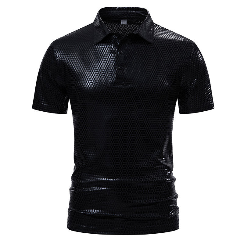 Herren Poloshirt Glänzendes Muster Elegantes Design