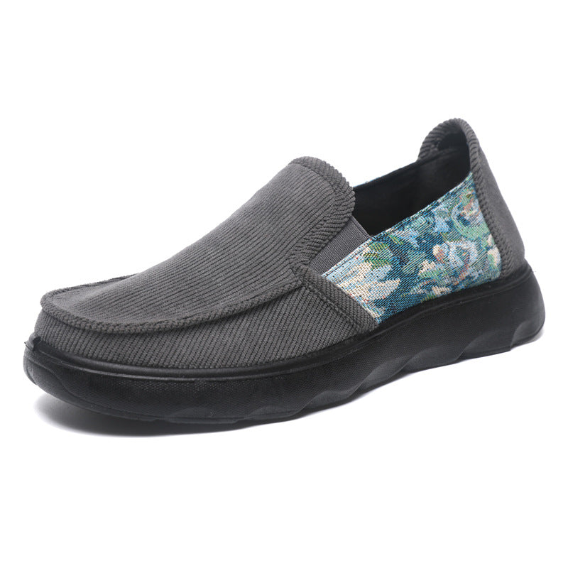 Damen Schuhe Bequem Slip-On mit Blumenmuster