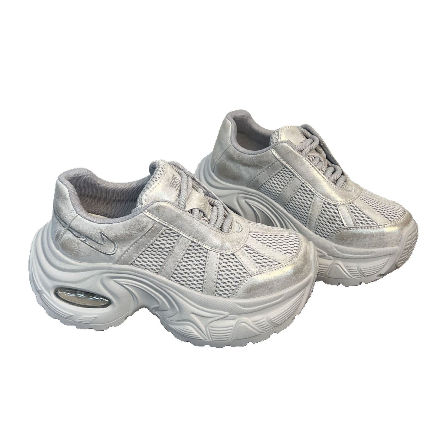 Damen Plateau Sneaker Trendy Höhe Schuhe