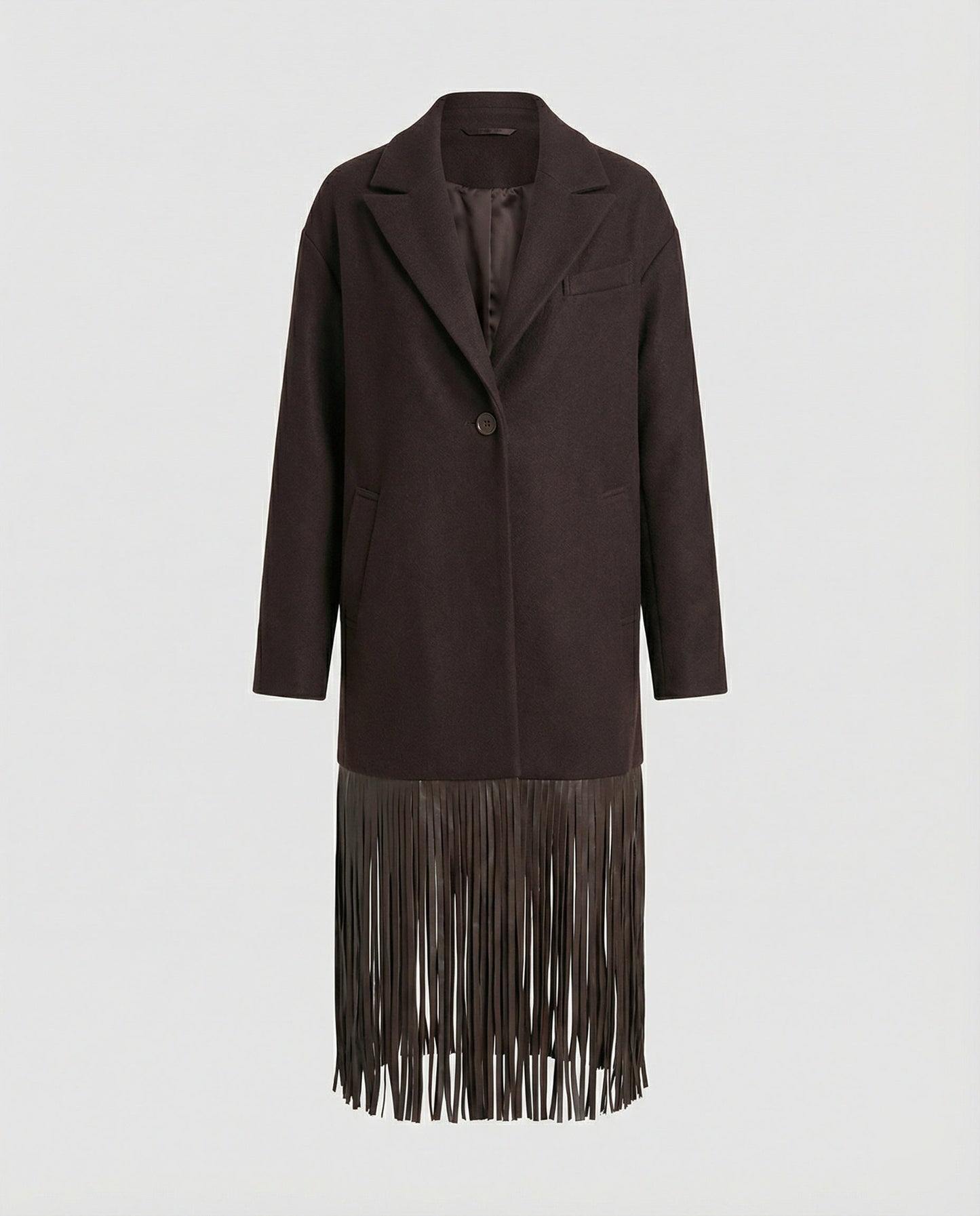 Damen Überhemd Fransen Chic Modern
