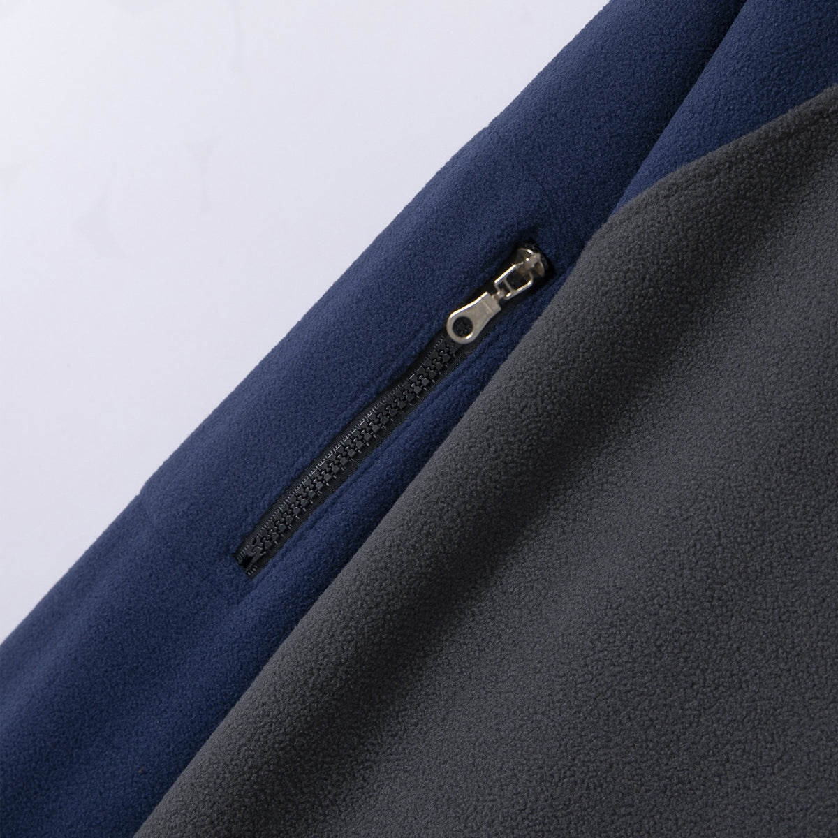 Herren Fleecejacke Stehkragen Reißverschluss Warm Funktionell