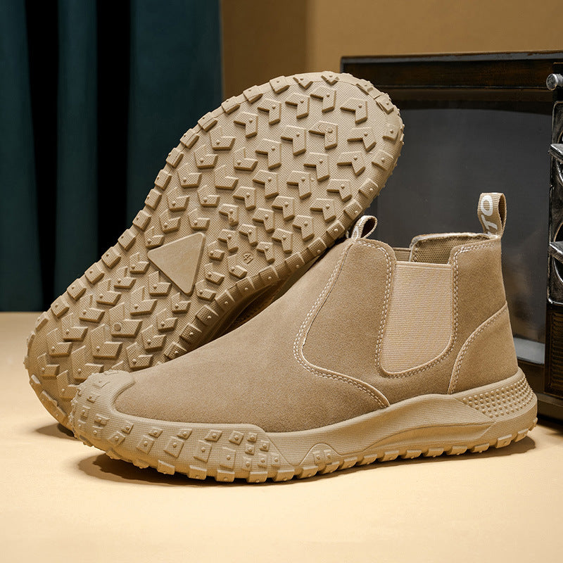 Damen Chelsea Boots rutschfest Flexibel Schwarze Stiefel