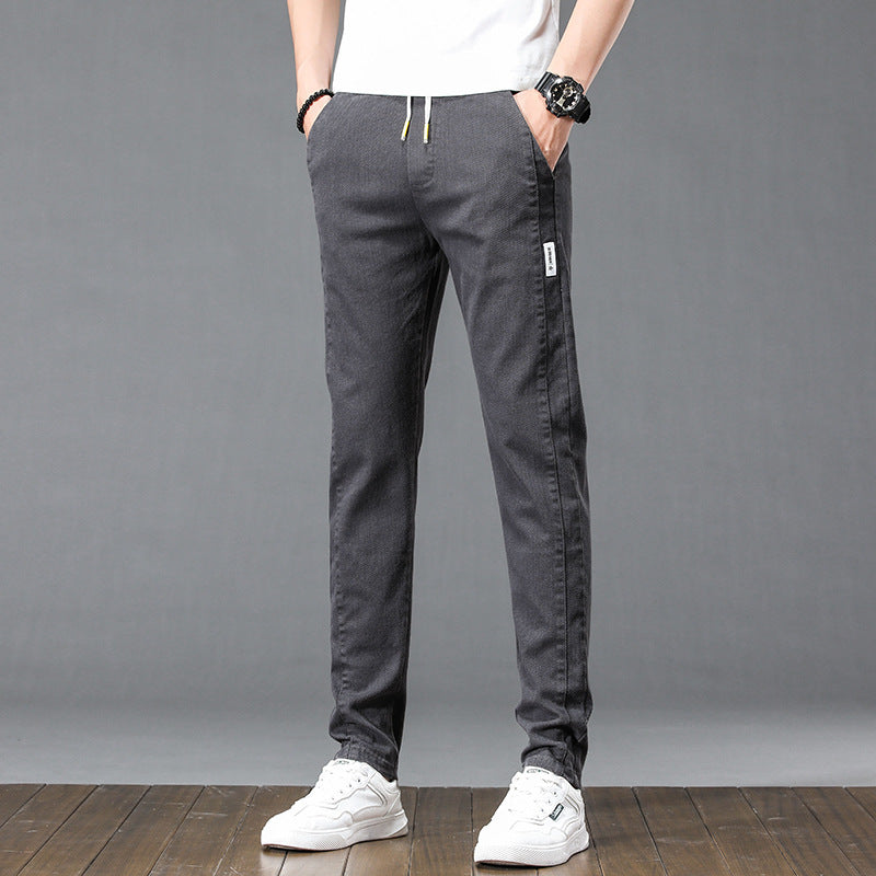 Herrenhose Bequem Baumwolle mit verstellbarem Bund und Taschen