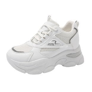 Damen Sneaker Dickes Profil Hochwertig Mesh Atmungsaktiv