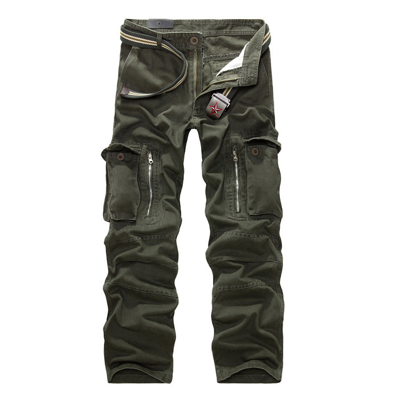 Herren Cargo-Hose Praktisch Reißverschluss Taschen Elastisch
