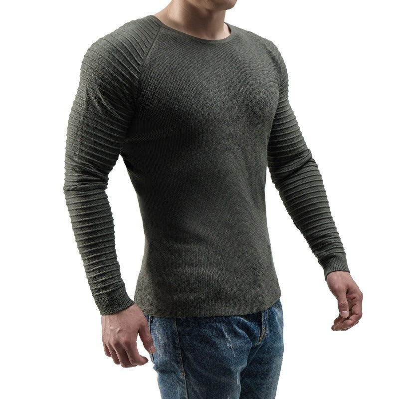 Moderner Herren Strickpullover Rippstruktur Elegant