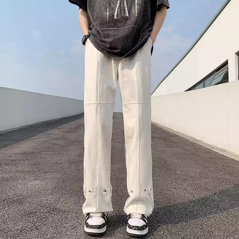 Herren Hose Lässig Double Layer Bequem Mit Druckknöpfen