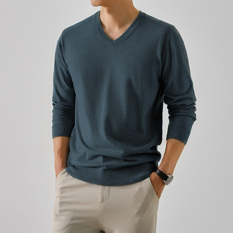 Herren Langarmshirt V-Ausschnitt Modern Berlin Style