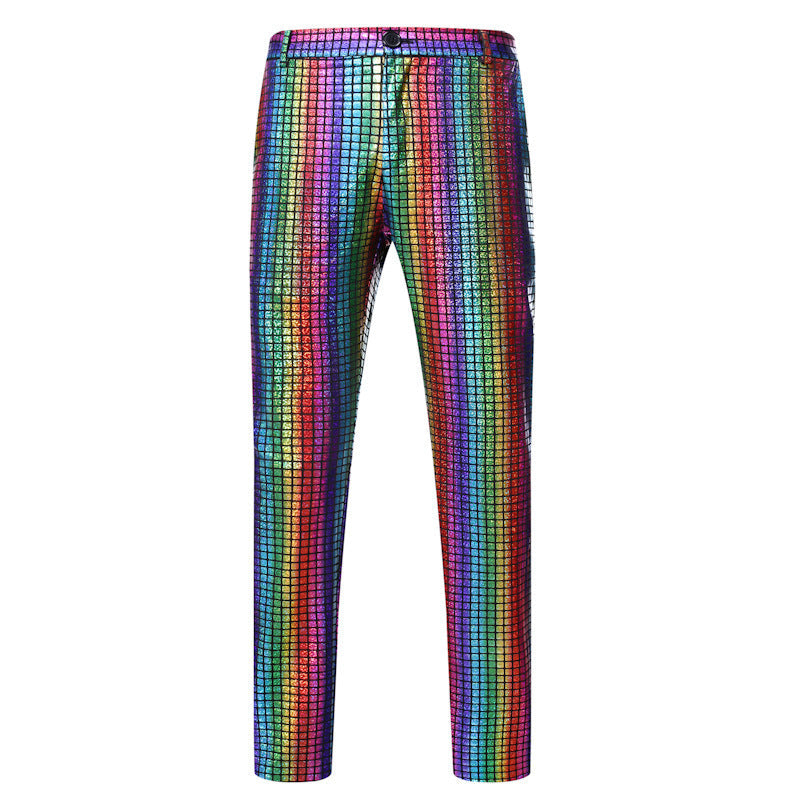 Herren Paillettenhose Glitzerhose Modern Schnitt