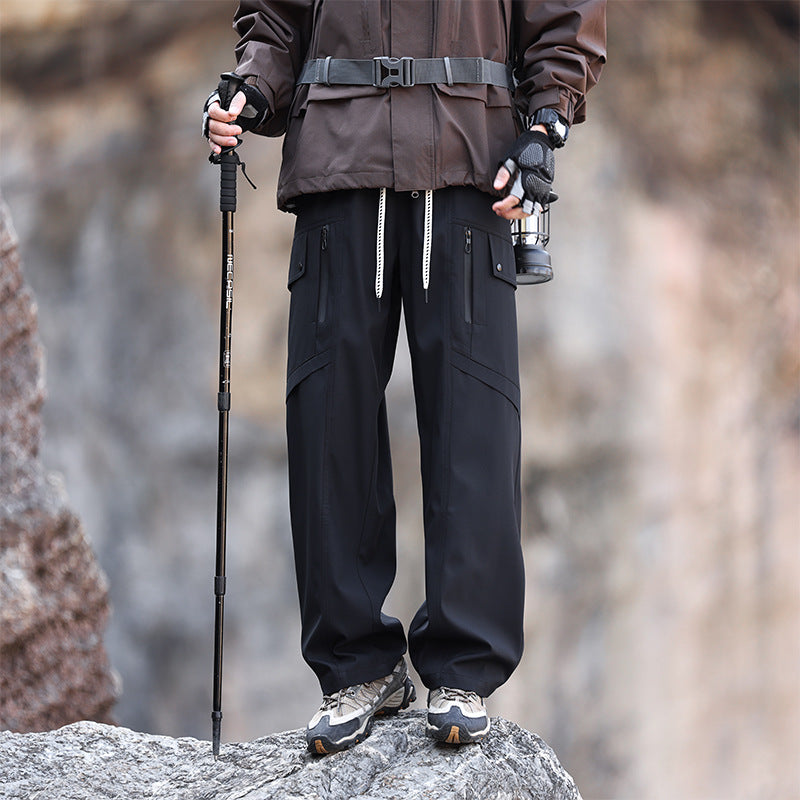 Herren Wanderhose Multifunktional mit verstellbarem Bund und Taschen