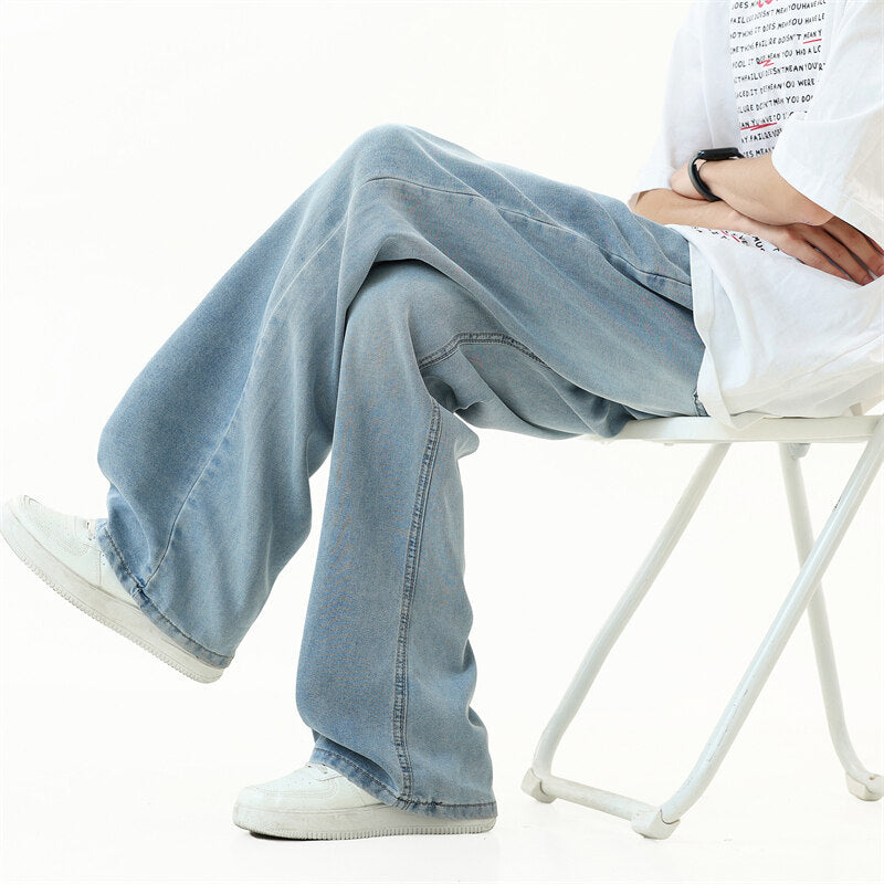 Herren Denim-Hose Weit Bein Relaxed Fit