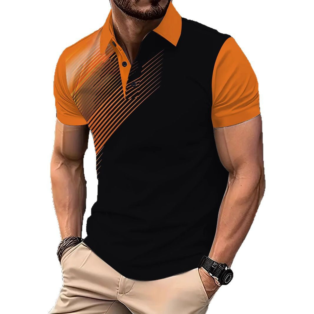 Herren Poloshirt Modern Grafikdesign Bequem