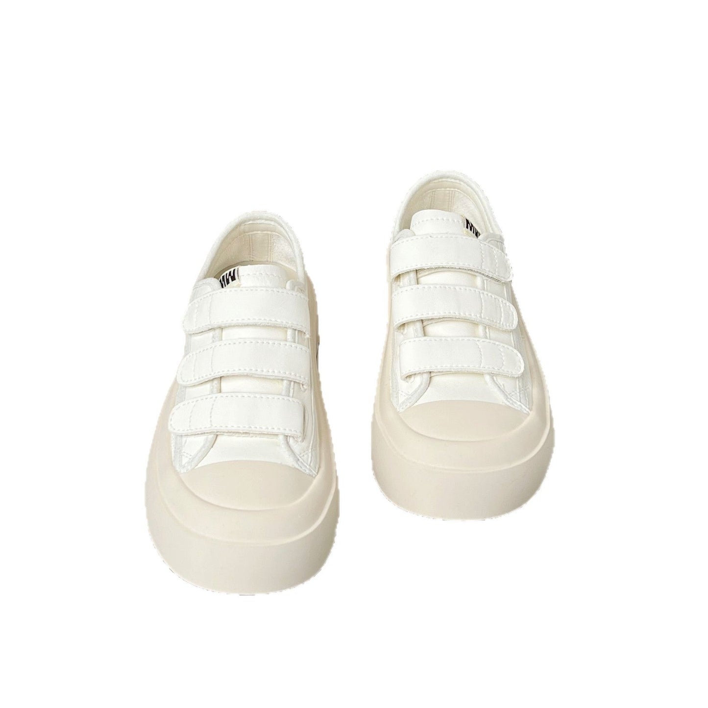 Damen Plateau Sneaker Hoch Bequem Klettverschluss