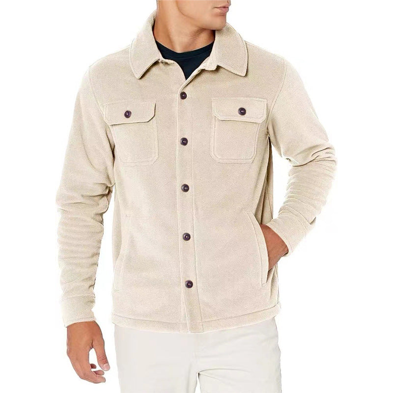 Herren Fleecejacke Warm mit Taschen Modern Sportlich
