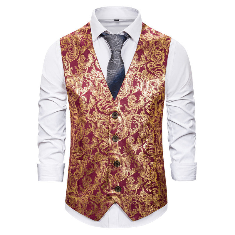 Herren Weste Elegant Brokat Luxus Design