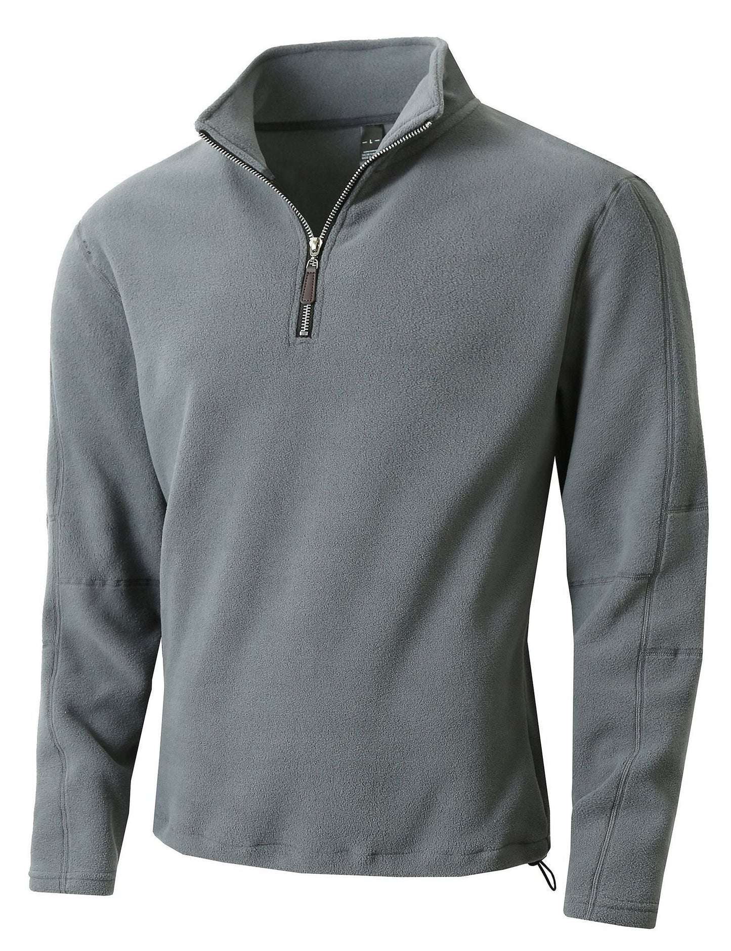 Herren Fleece Pullover Lang Reißverschluss Stehkragen Warm