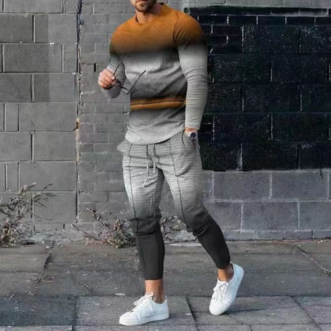 Herren Freizeit Set Farbverlauf Modern Trendy