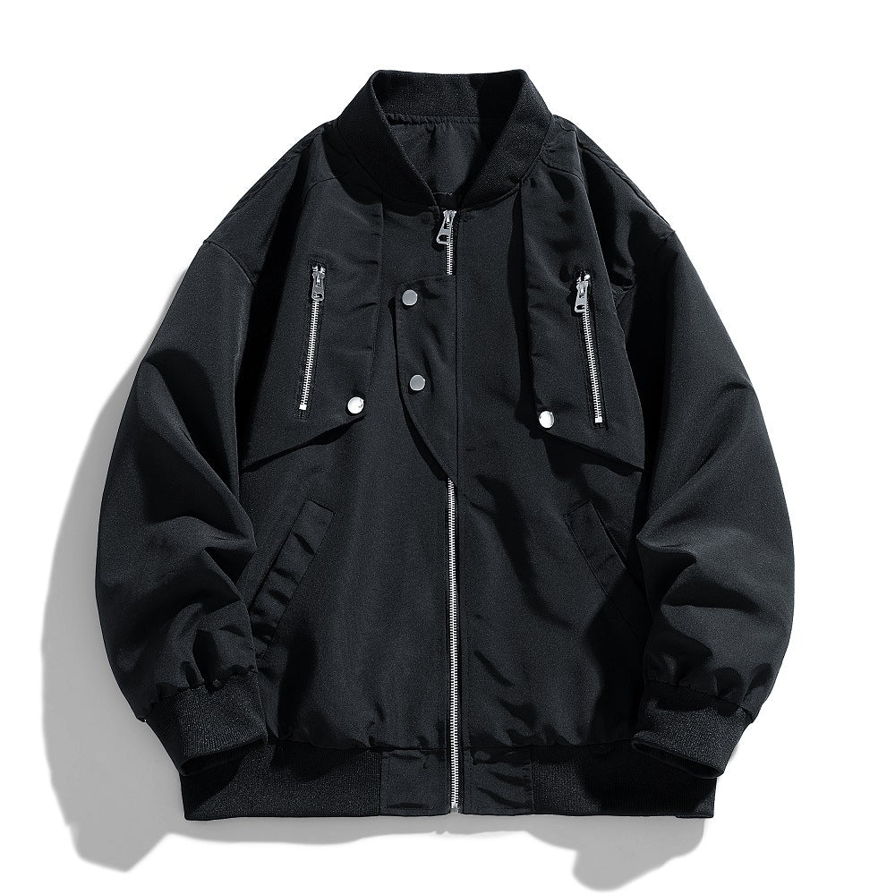 Herren Bomberjacke Modern Urban Style Funktionale Taschen