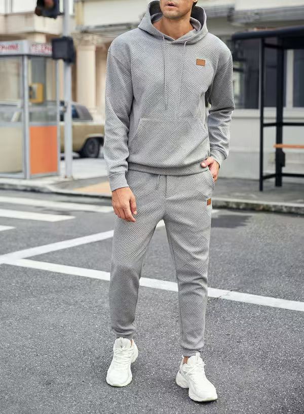 Herren Sportanzug Modern mit Struktur Optik und Funktionsdetails