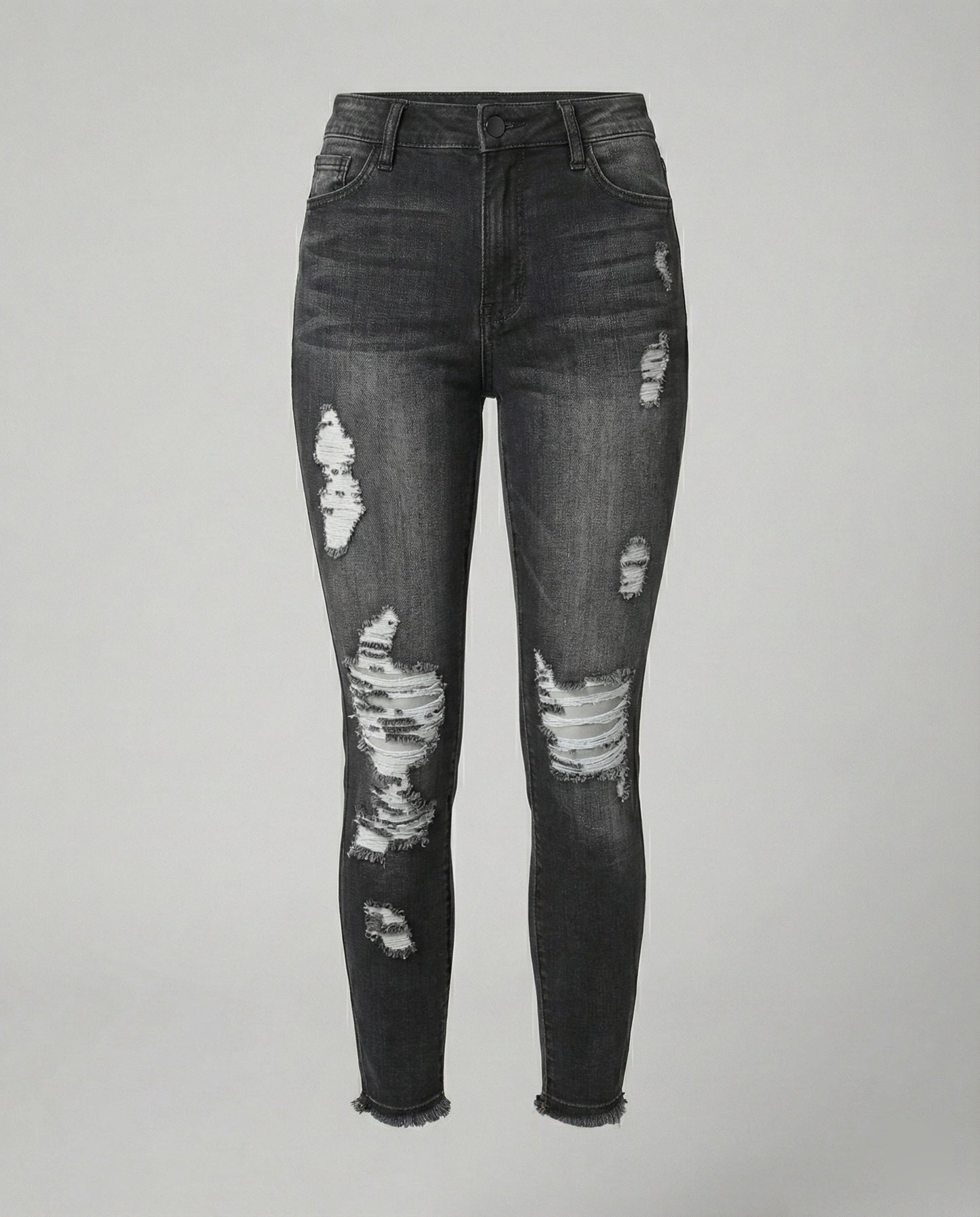 Damen Jeans Hohes Modell Destroyed Style