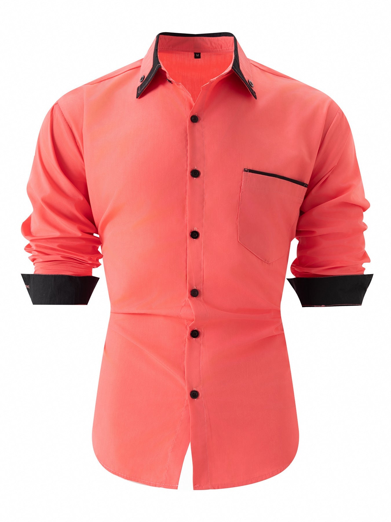 Herren Business Hemd Kontrast Akzent Modern Elegant