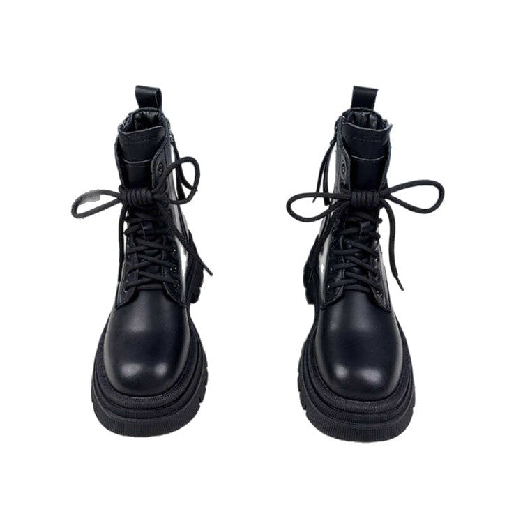 Damenschuhe Stiefel Robust Komfortabel Schnüren